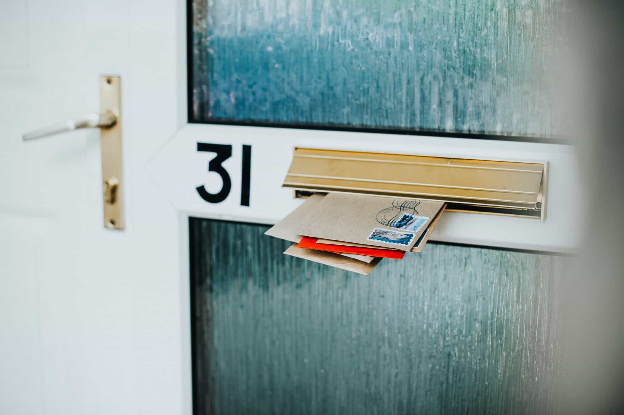 Post in the door mailbox